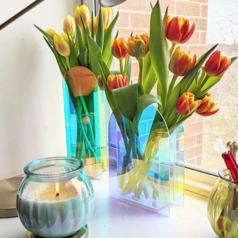 Vase en acrylique personnalisé Cottage